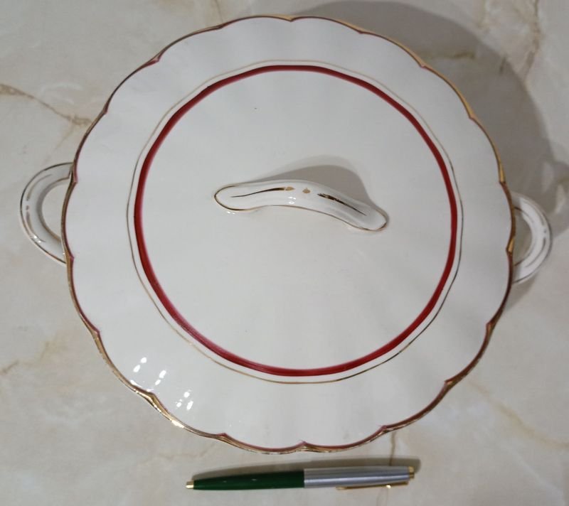 Porcelana INGLESA CREAMPETAL GRINDLEY - Guisera (mediana) con diseño floral - imagen 2