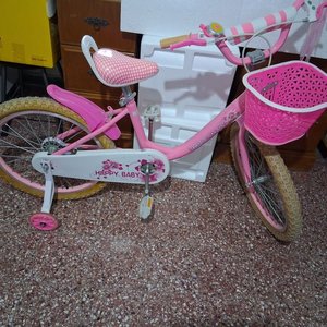 Bicicleta Infantil Rosa y Blanca "Happy Baby" Rodado 20 - imagen 2
