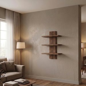 Estantería de Pared Moderna con 3 Estantes de Madera de Pino - imagen 2