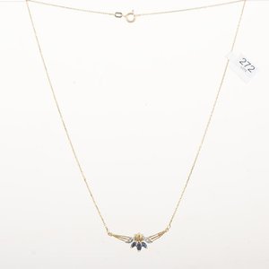 Cadena de Oro 18k con Colgante de Zafiros y Brillantes - imagen 2