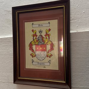Lote siguiente: Escudo Familiar Peña enmarcado