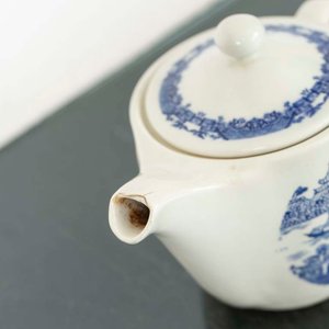 Tetera de Loza Diseño Willow Azul y Blanco - imagen 2
