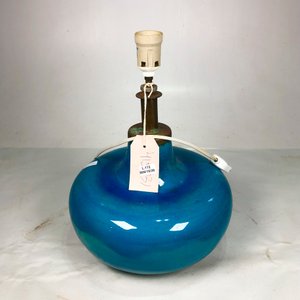 Lámpara de Sobremesa Vintage en Porcelana Celeste Brillante - imagen 3