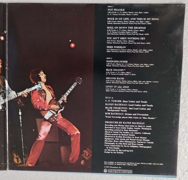 Vinilo de Bachman Turner Overdrive: "Not Fragile" (1974) - imagen 4