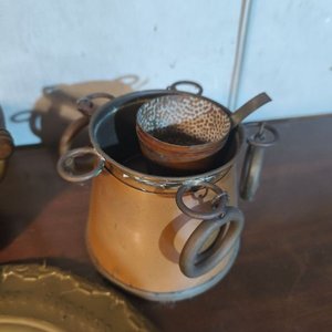 Lote de Adornos de Cocina Antiguos de Cobre y Bronce - imagen 2
