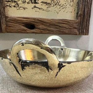 Cuenco de Bronce con Asas y Textura - 15 cm - imagen 2