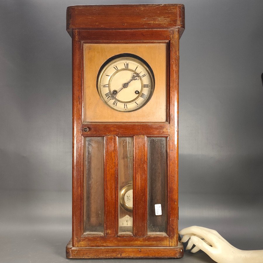 Antiguo Reloj de Pared Alemán Junghans con Carillón, Llave y Péndulo
