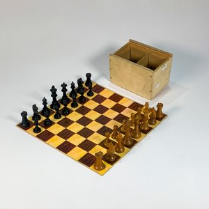 Ajedrez de Madera con Tablero de Cartón - 29 Fichas - imagen 1