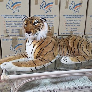 Peluche Gigante Tigre Realista Como Nuevo - imagen 2