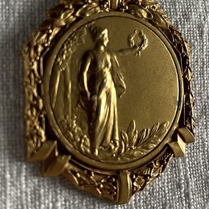 Medalla Dorada Campeonato Dptal 1 Km Segundo Puesto Dassori 1936 - imagen 4