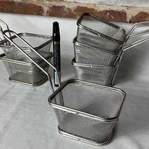 Set de 6 Canastos Metálicos para Freír o Presentación - imagen 6