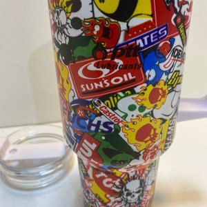 Vaso Térmico de Acero Inoxidable con Stickers, 1.2 Litros - imagen 4