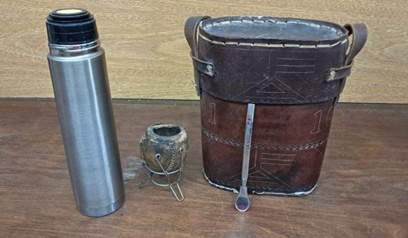 Set Matero Completo: Termo Acero Inoxidable, Mate y Bombilla con Cartera de Cuero