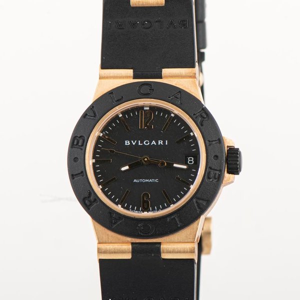 Reloj Bulgari Diagono 32mm Automático Oro 18k Caucho y Acero - imagen 1