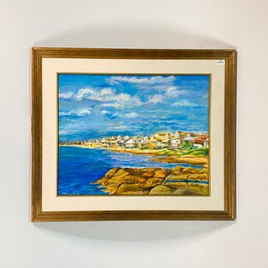 Cuadro al óleo "Paisaje Costero" de Cecilia CH, Punta del Diablo, 2003 - imagen 1