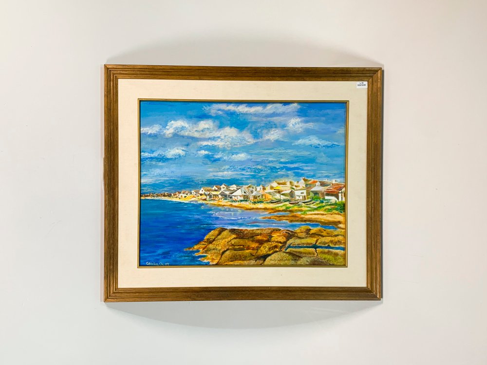 Cuadro al óleo "Paisaje Costero" de Cecilia CH, Punta del Diablo, 2003