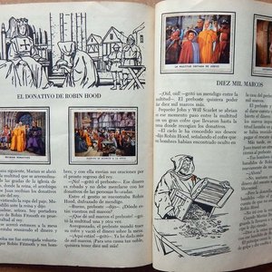 Libro de Oro de Estampas Robin Hood Walt Disney Novaro 1964 Completo - imagen 2