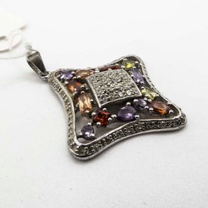 Dije de Plata con Piedras de Colores - imagen 2