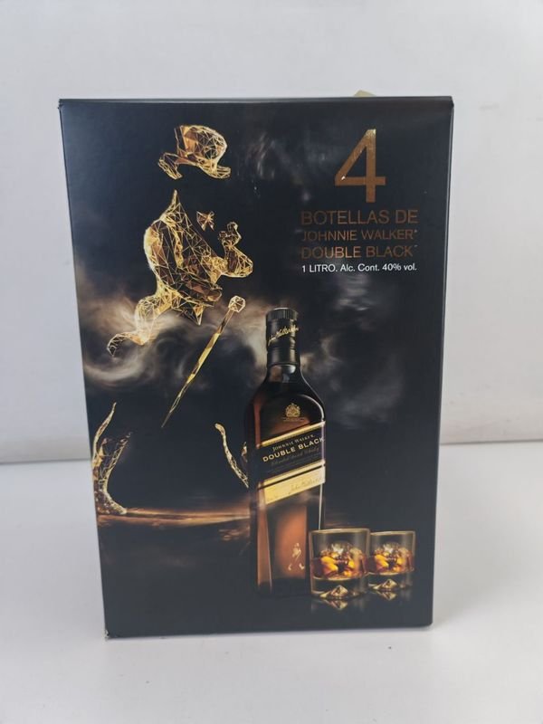 Lote siguiente: Paquete de 4 Whiskys Double Black Johnnie Walker