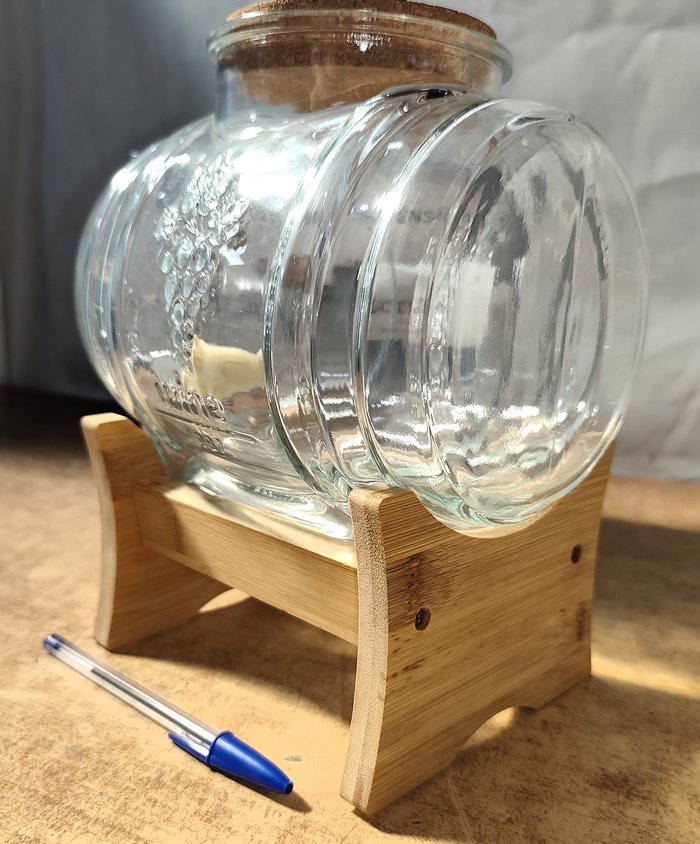 Dispensador de licores en vidrio y madera, 3LTS - imagen 4