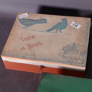 Tres Cajas Decorativas de Madera con Tapa Abatible - imagen 4
