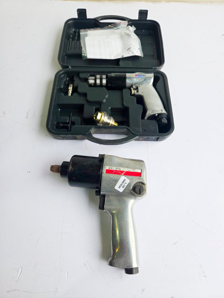 Set de 2 Pistolas Neumáticas de Impacto y Taladro