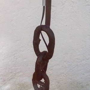 Lámpara de Pie Artesanal con Cadena de Barco Negra - imagen 7