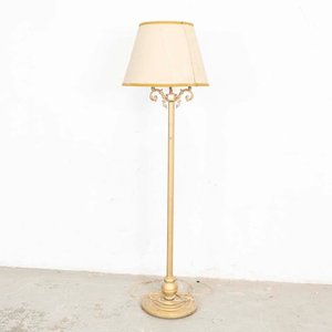 Lámpara de Pie Dorada de Tres Luces con Pantalla - imagen 1