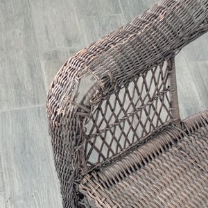 Juego de Patio Imitación Ratán: Mesa con Vidrio y Butaca - imagen 4