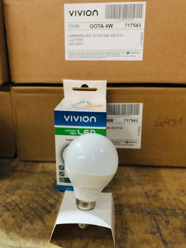 Lámparas LED Gota VIVION 4W (50 Luz Fría, 11 Luz Cálida) - imagen 1