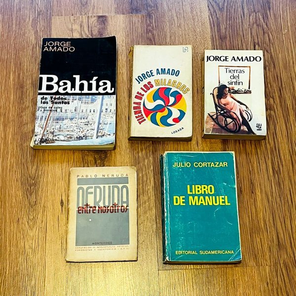 Lote de Libros: Jorge Amado, Julio Cortázar y Pablo Neruda - imagen 1
