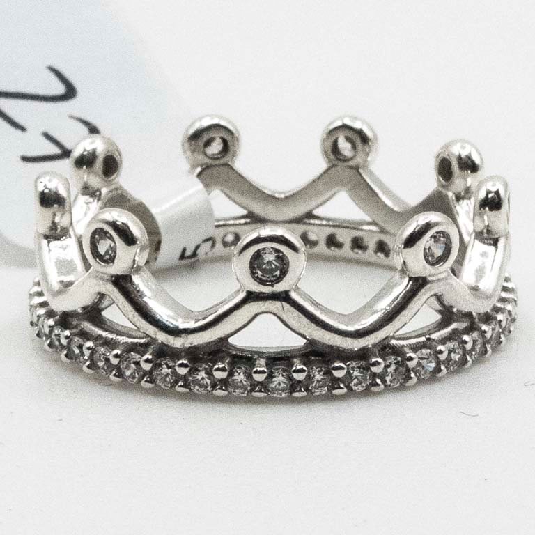 Anillo Corona de Plata con Circonias