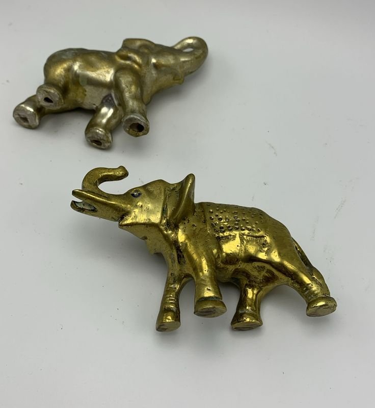 Estatuas de elefantes de bronce macizo - imagen 2