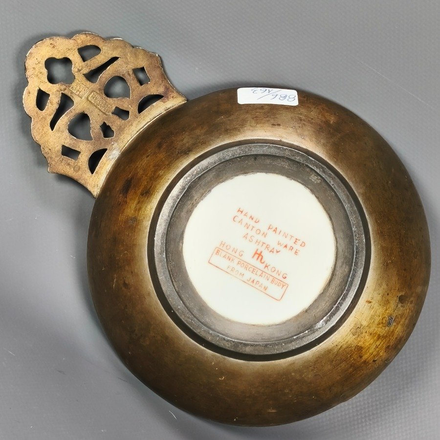 Cenicero en porcelana japonesa pintado a mano 'Canton Ware' - imagen 4