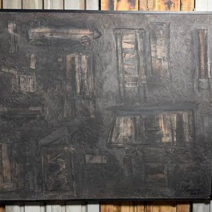 Lote siguiente: Obra Abstracta de Leonel Yussim: Técnica Mixta sobre Fibra (90 x 115 cm)