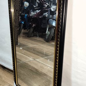 Espejo Rectangular de Pared con Marco de Madera Negro y Dorado - imagen 4