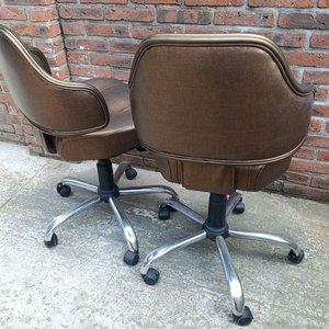 Par de Butacas Giratorias con Ruedas para Mesa de Juego - imagen 4