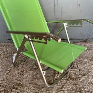 Silla de Playa Plegable Verde en Aluminio, 5 Posiciones - imagen 2