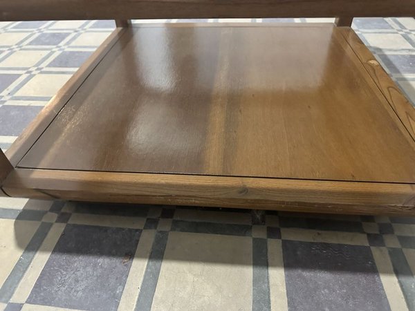 MESA RATONA DE MADERA CON VIDRIO - imagen 5