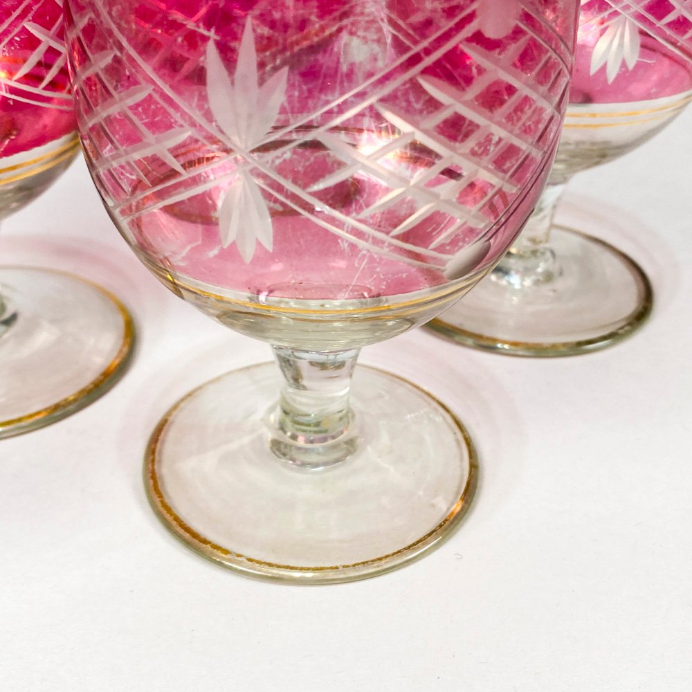 Copas de vino con guardas doradas - imagen 2