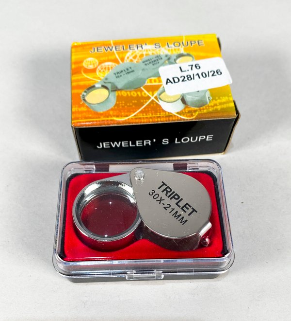 Lupa de Joyero Triplet 30x-21mm con Estuche - imagen 1