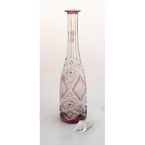 Botellón de Cristal Tallado con Tapón Decorativo - 47cm - imagen 3