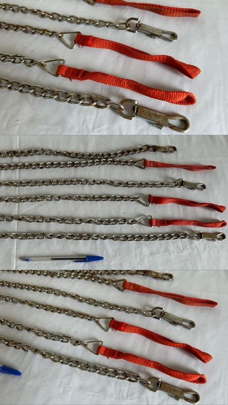 Correas de Cadena para Mascotas con Agarre Naranja - 1 Metro