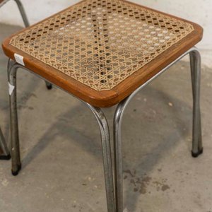 Par de Banquetas de Madera con Asiento de Roble y Esterilla Sintética - imagen 3