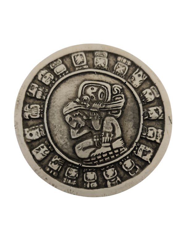 Set de posavasos en resina con motivos calendario azteca y pirámide maya - imagen 3