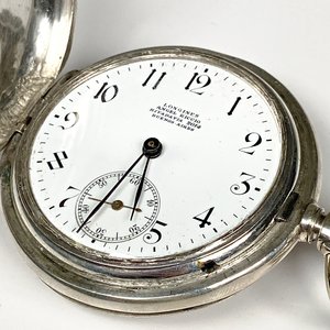 Reloj de Bolsillo Longines de Plata Funciona - imagen 3
