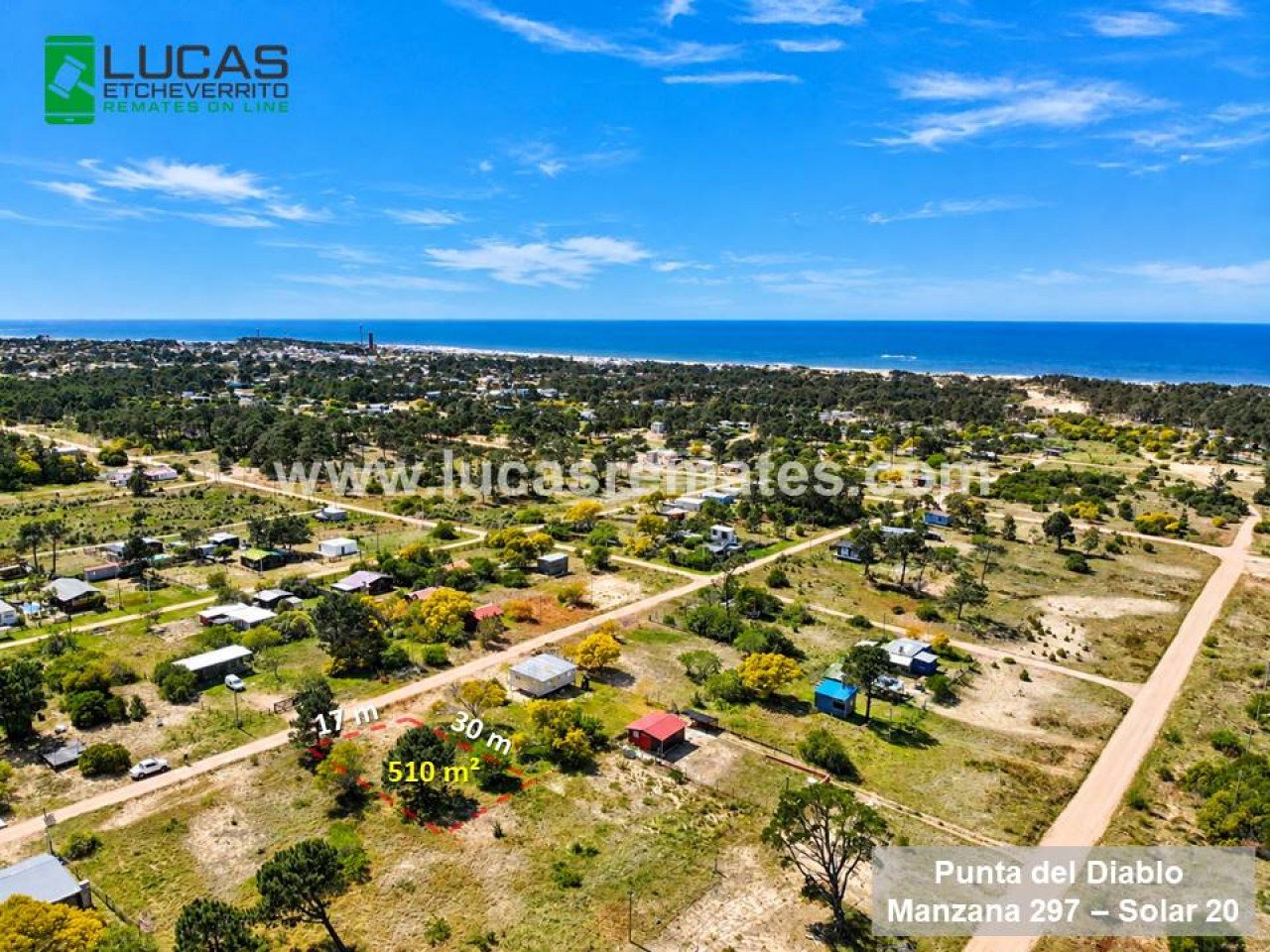Terreno en Venta en Punta del Diablo, Rocha - 510 m² con Frente Arbolado