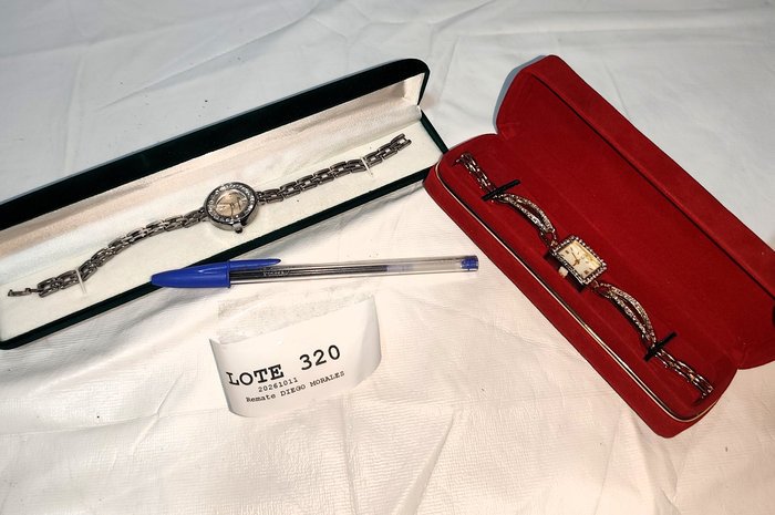 Lote de 2 Relojes de Pulsera para Dama con Estuches