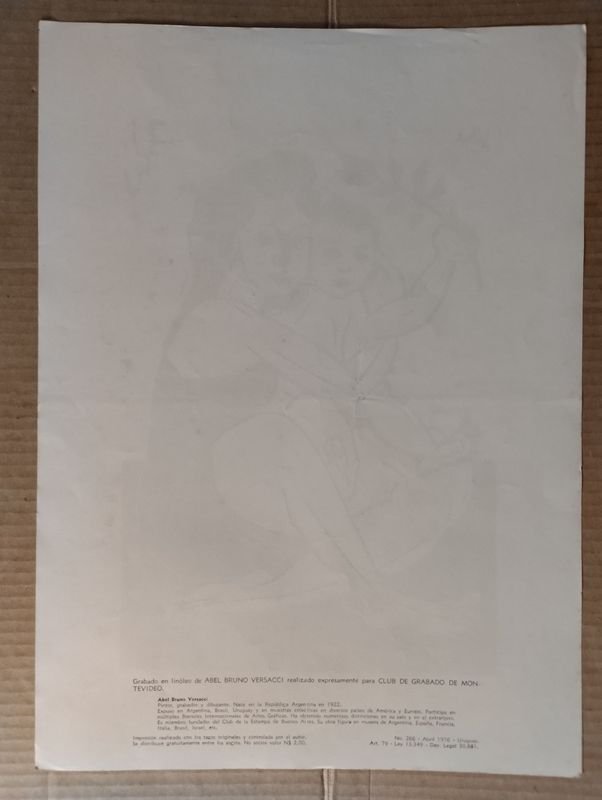 Grabado en linóleo de Abel Bruno Versacci - imagen 2