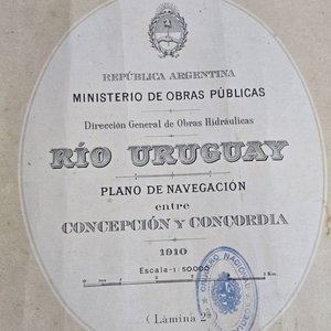 Plano de Navegación Río Uruguay Concepción y Concordia 1910 - 2 Láminas - imagen 3